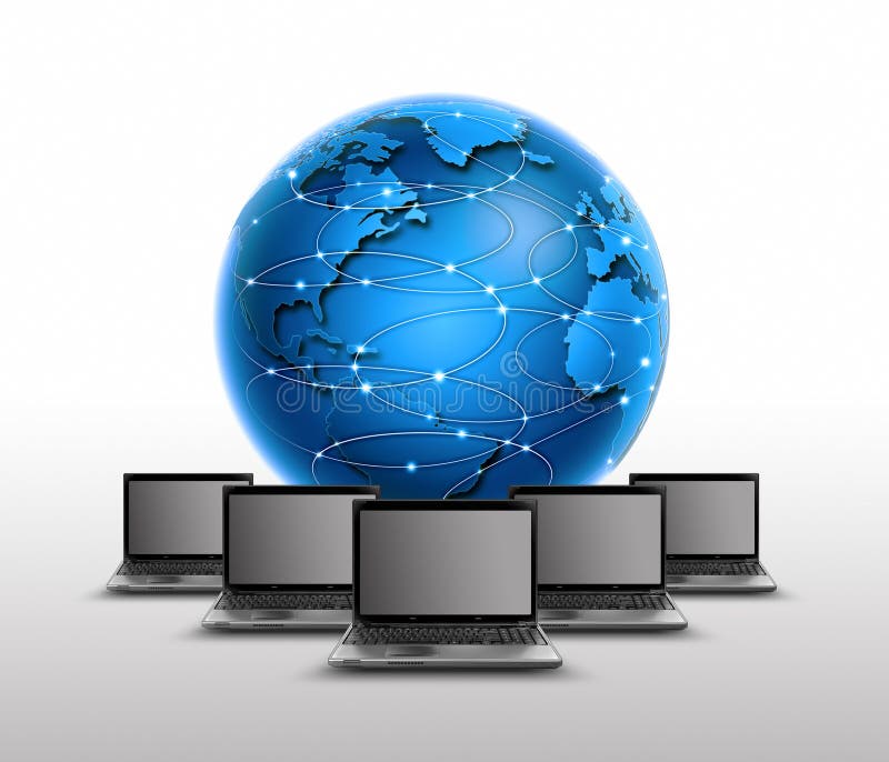 Gesamt-Netzwerk vektor abbildung