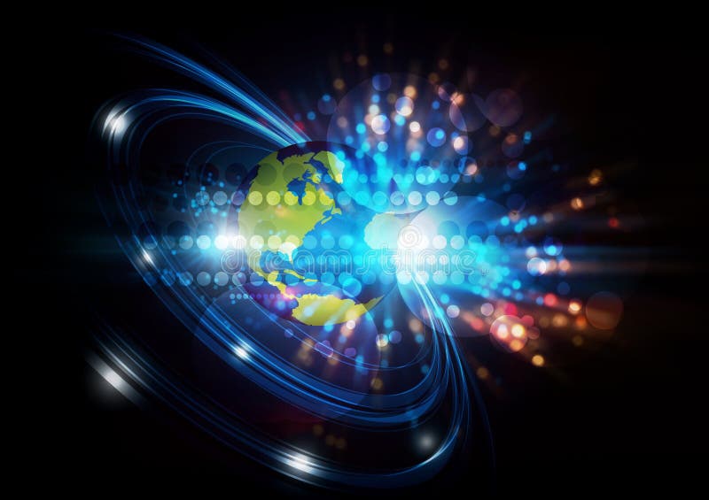 Gesamt-Netzwerk digitaler Hintergrund lizenzfreie abbildung