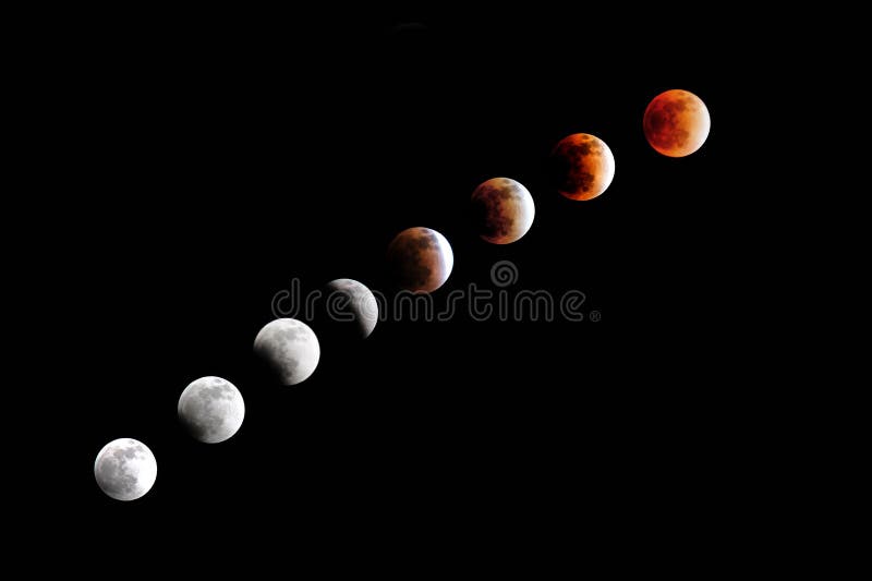 Gesamtmondeklipse stockfotos Gesamtmondeklipse stockfotos