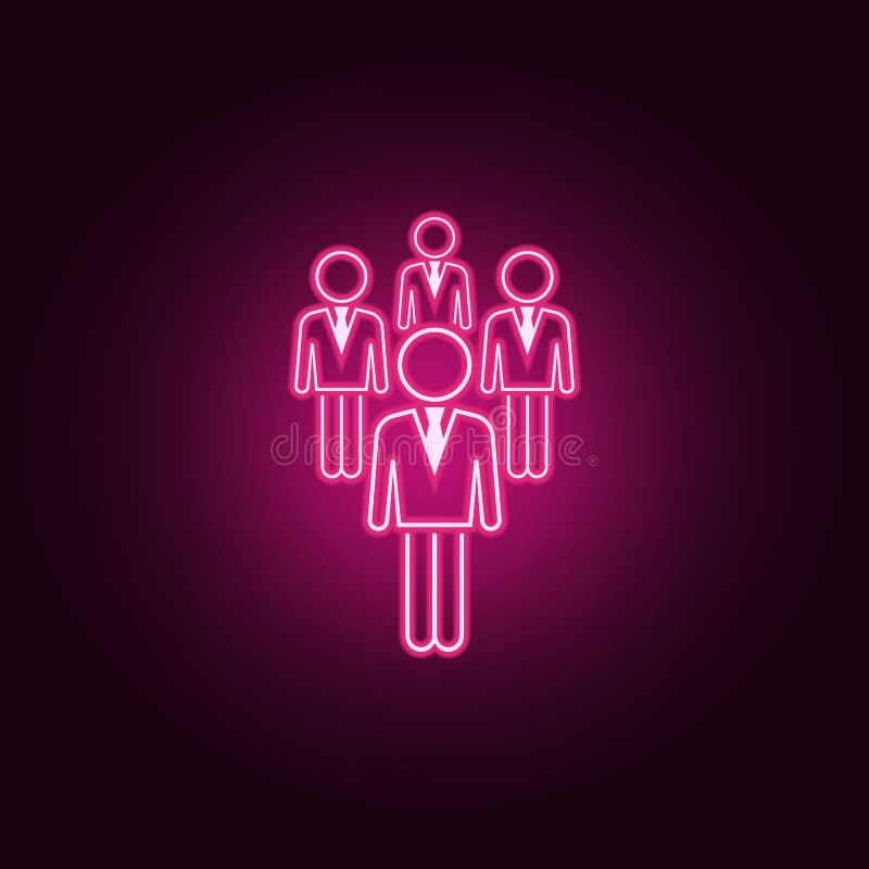 Gesch? ftsleute Neonikone Elemente des Leutesatzes Einfache Ikone f? r Website, Webdesign, mobiler App, Informationsgraphiken lizenzfreie abbildung