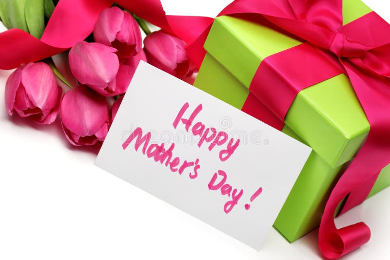 Geschenk für den Tag der Mutter lizenzfreies stockbild Geschenk für den Tag der Mutter lizenzfreies stockbild
