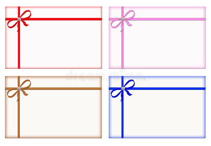 Set of gift cards or note cards each with different colored ribbon a nd matching blank card isolated on white background. Transparent PNG file is available. Set of gift cards or note cards each with different colored ribbon a nd matching blank card isolated on white background. Transparent PNG file is available.