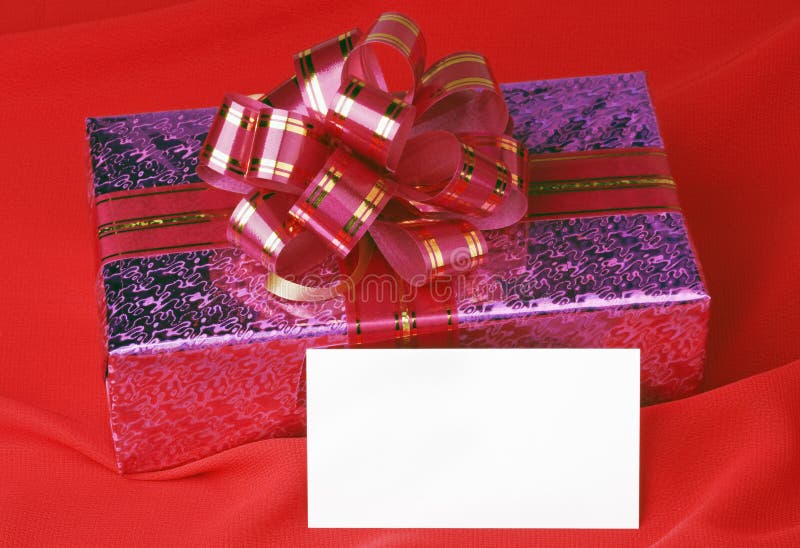Geschenk- und Weihnachtskarte stockfotografie Geschenk- und Weihnachtskarte stockfotografie