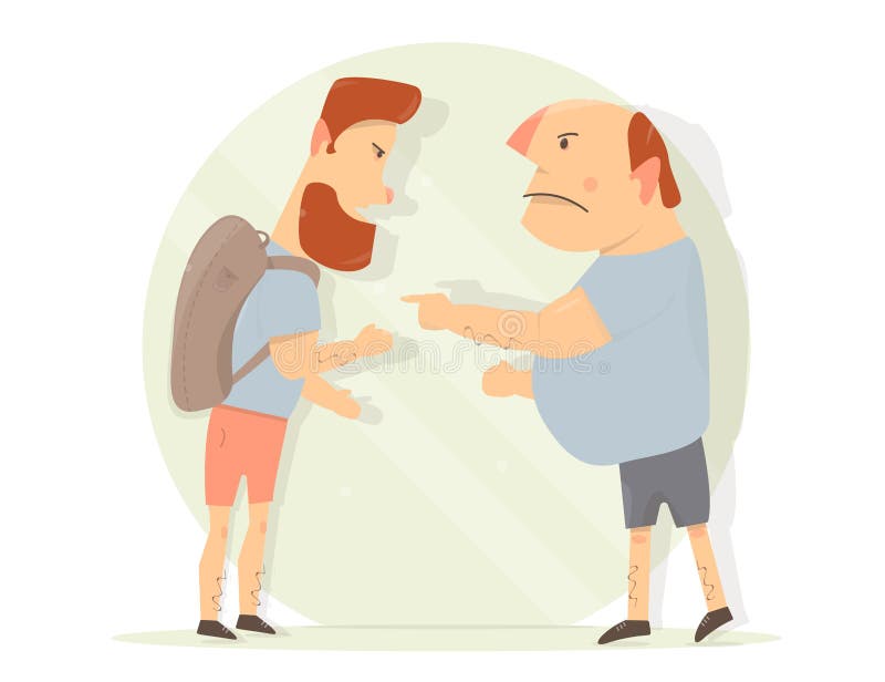 Geschil tussen twee mensen Mannelijke agressie royalty-vrije illustratie Geschil tussen twee mensen Mannelijke agressie royalty-vrije illustratie