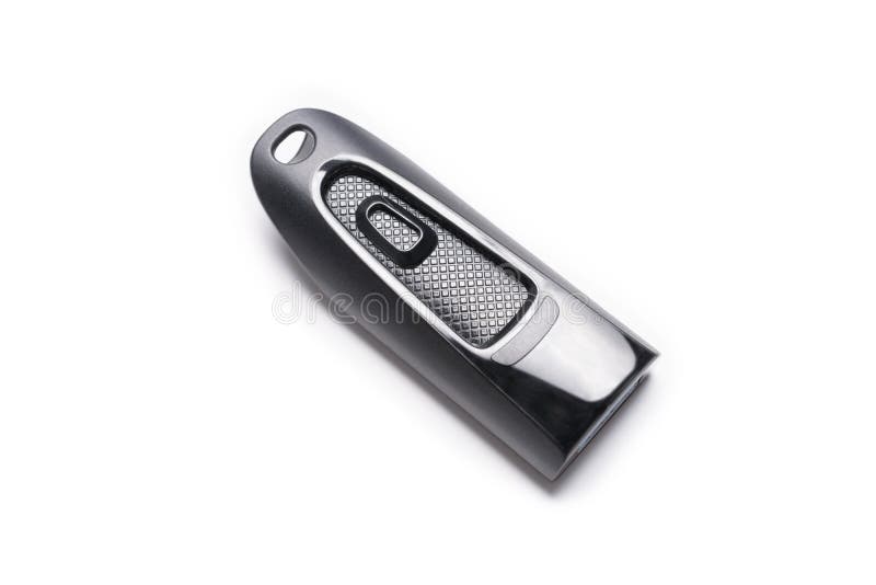 Geschlossener schwarzer USB-Memorystick/USB-Blitz-Antrieb auf weißem Hintergrund lizenzfreie stockbilder Geschlossener schwarzer USB-Memorystick/USB-Blitz-Antrieb auf weißem Hintergrund lizenzfreie stockbilder