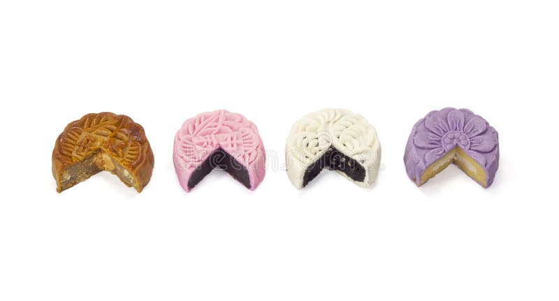 Geschmack vier von mooncake lizenzfreie stockfotografie Geschmack vier von mooncake lizenzfreie stockfotografie