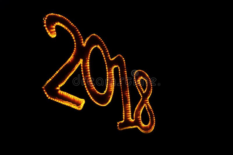 2018 geschrieben durch Lichter stockbilder 2018 geschrieben durch Lichter stockbilder