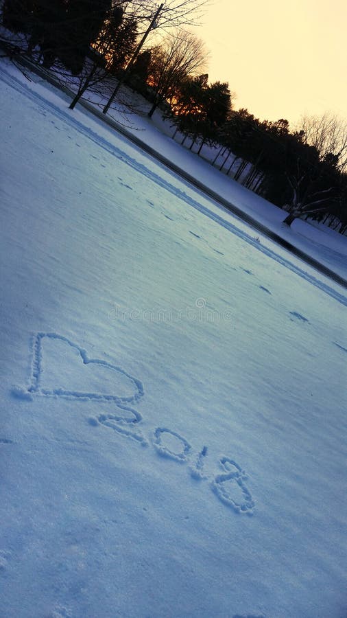 2018 geschrieben in Schnee lizenzfreies stockfoto 2018 geschrieben in Schnee lizenzfreies stockfoto