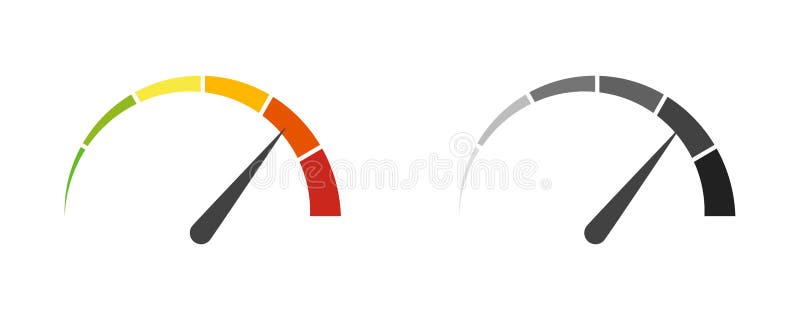 Geschwindigkeitsmesser Auto-Dashboard-Vektoranzeige isolierte Symbole Schnelles Zeitkonzept Geschwindigkeitsgestaltung Geschwindi vektor abbildung