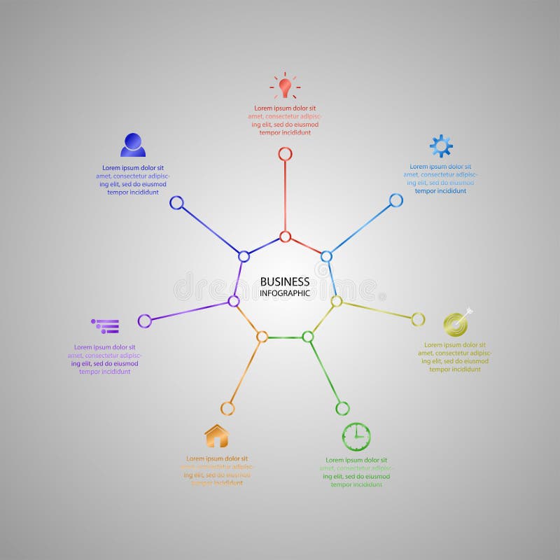 Geschäft InfoGraphics, Geometrie, Siebeneck-Entwurf, Marketing-Darstellung, Abschnittfahne vektor abbildung Geschäft InfoGraphics, Geometrie, Siebeneck-Entwurf, Marketing-Darstellung, Abschnittfahne vektor abbildung