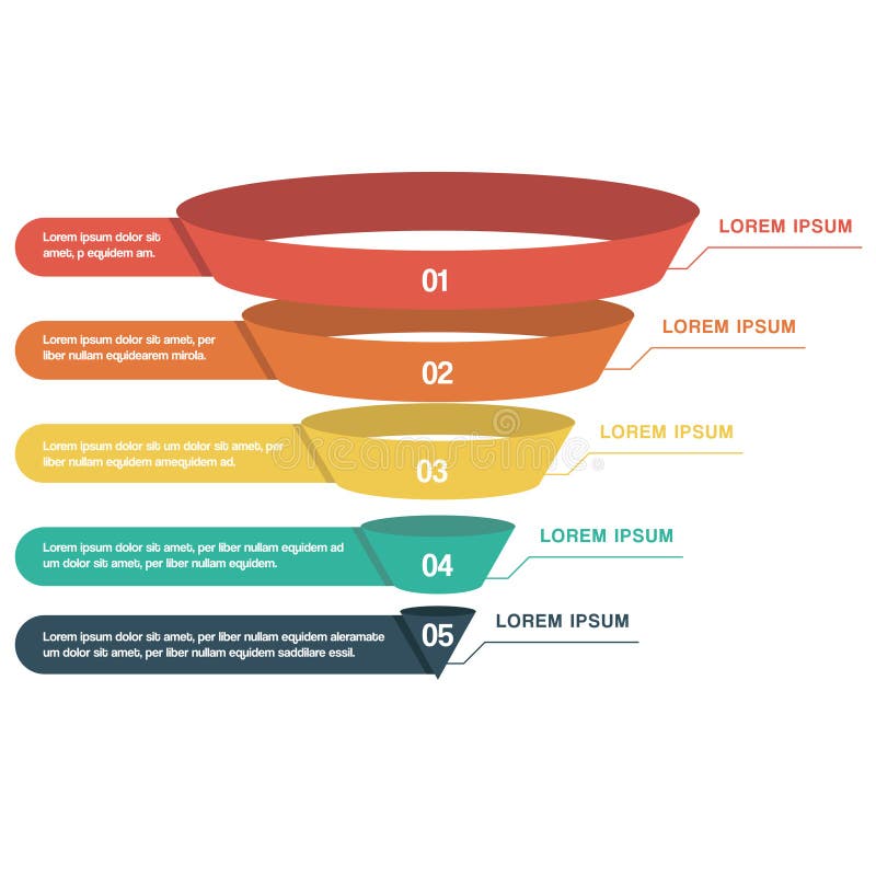 Geschäft infographics Trichter lizenzfreie abbildung Geschäft infographics Trichter lizenzfreie abbildung