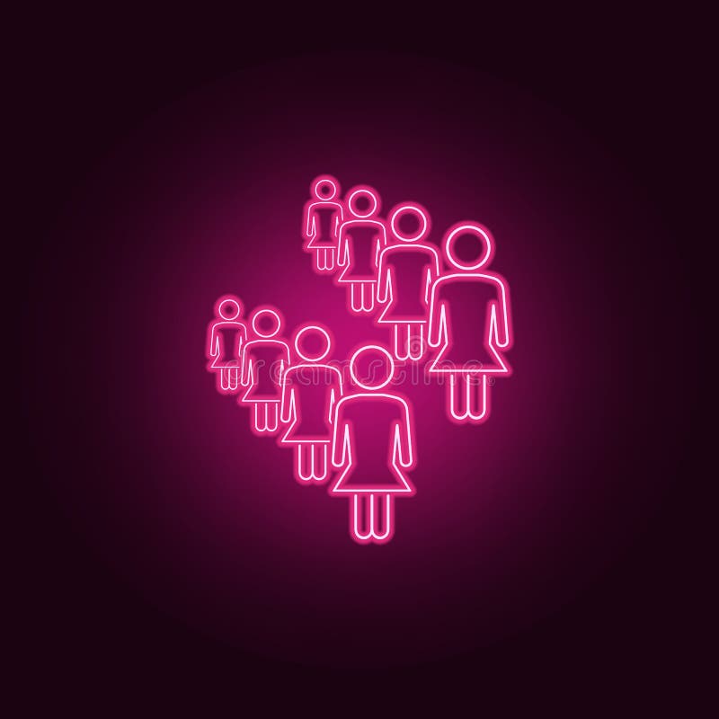 Gesch? ft womenneon Ikone Elemente des Leutesatzes Einfache Ikone f? r Website, Webdesign, mobiler App, Informationsgraphiken stock abbildung