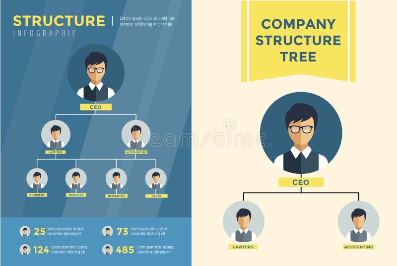 Geschäfts-Struktur Infographic Baumentwurf vektor abbildung Geschäfts-Struktur Infographic Baumentwurf vektor abbildung