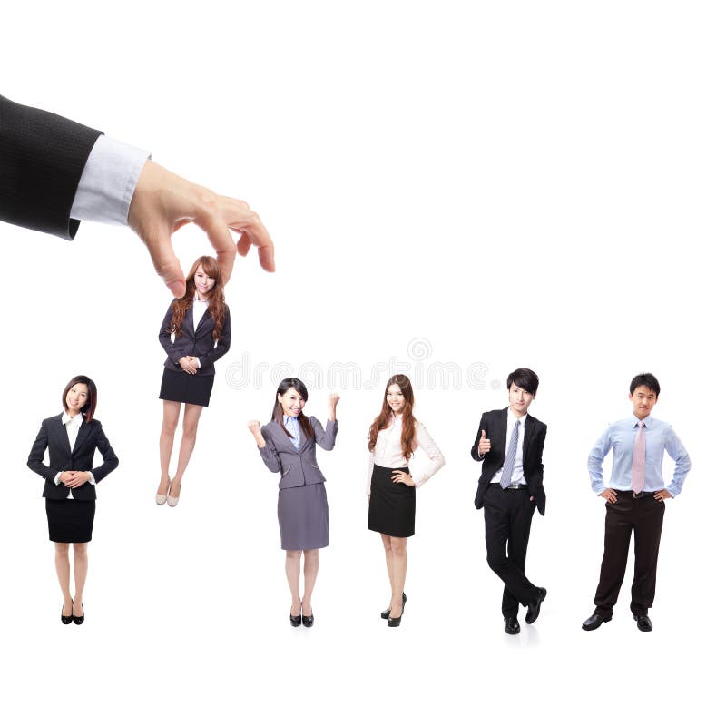 Geschäftsfrau und eine große Gruppe Geschäftsleute lizenzfreie stockfotografie Geschäftsfrau und eine große Gruppe Geschäftsleute lizenzfreie stockfotografie