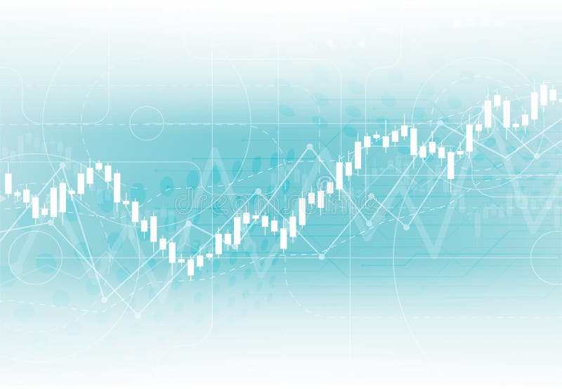 Geschäftskerzenhalter-Diagrammdiagramm der Börse-Investition, die auf weißem Hintergrundentwurf Handel. der steigende Trend Punktt