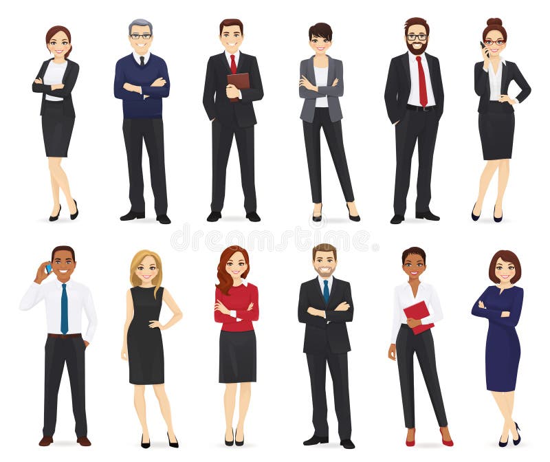 Business people, office workers set isolated vector illustration. Business people, office workers set isolated vector illustration