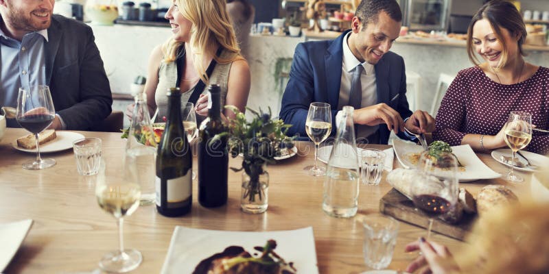 Geschäftsleute Mittagessen-Abendessen-Sitzungs-Restaurant-Konzept- stockbilder Geschäftsleute Mittagessen-Abendessen-Sitzungs-Restaurant-Konzept- stockbilder