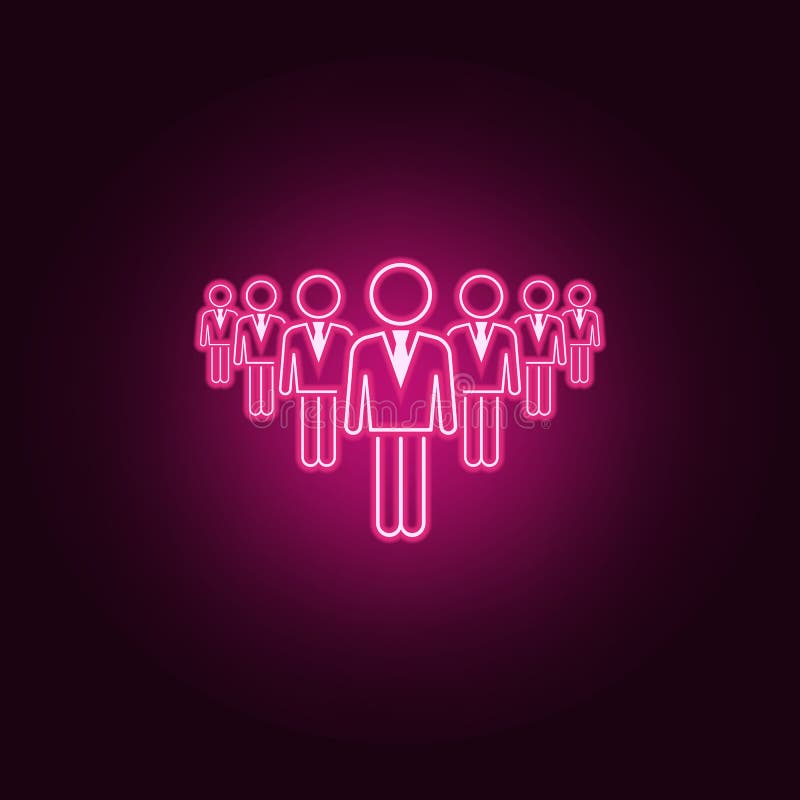 Gesch? ftsleute Neonikone Elemente des Leutesatzes Einfache Ikone f? r Website, Webdesign, mobiler App, Informationsgraphiken lizenzfreie abbildung