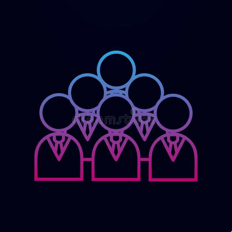 Geschäftsleute stellen das Nolesymbol her Einfache dünne Linie, Konturvektor Vektor von Teamwork-Icons für ui und ux, Website ode vektor abbildung