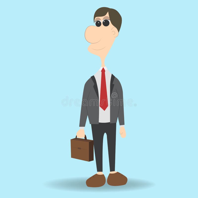 Geschäftsmann, der Aktenkoffer auf weißem Hintergrund hält Flaches Design der Vektorillustration Männliche Zeichentrickfilm-Figur vektor abbildung Geschäftsmann, der Aktenkoffer auf weißem Hintergrund hält Flaches Design der Vektorillustration Männliche Zeichentrickfilm-Figur vektor abbildung
