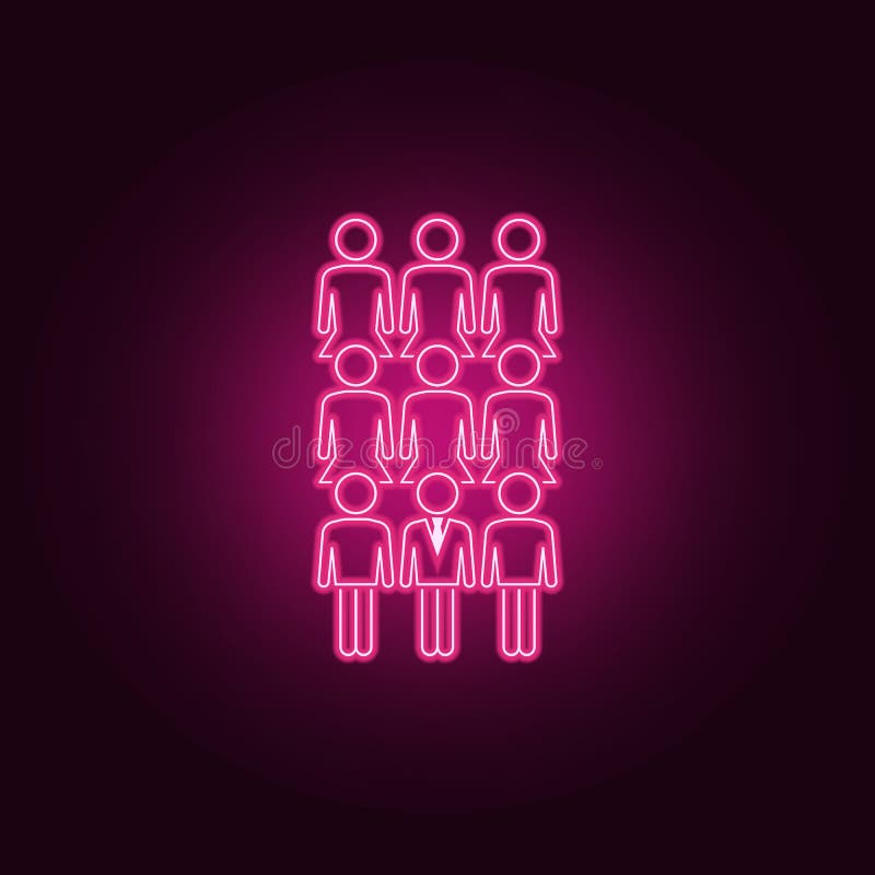 Gesch? ftsmann in der Neonikone des weiblichen Teams Elemente des Leutesatzes Einfache Ikone f? r Website, Webdesign, mobiler App vektor abbildung