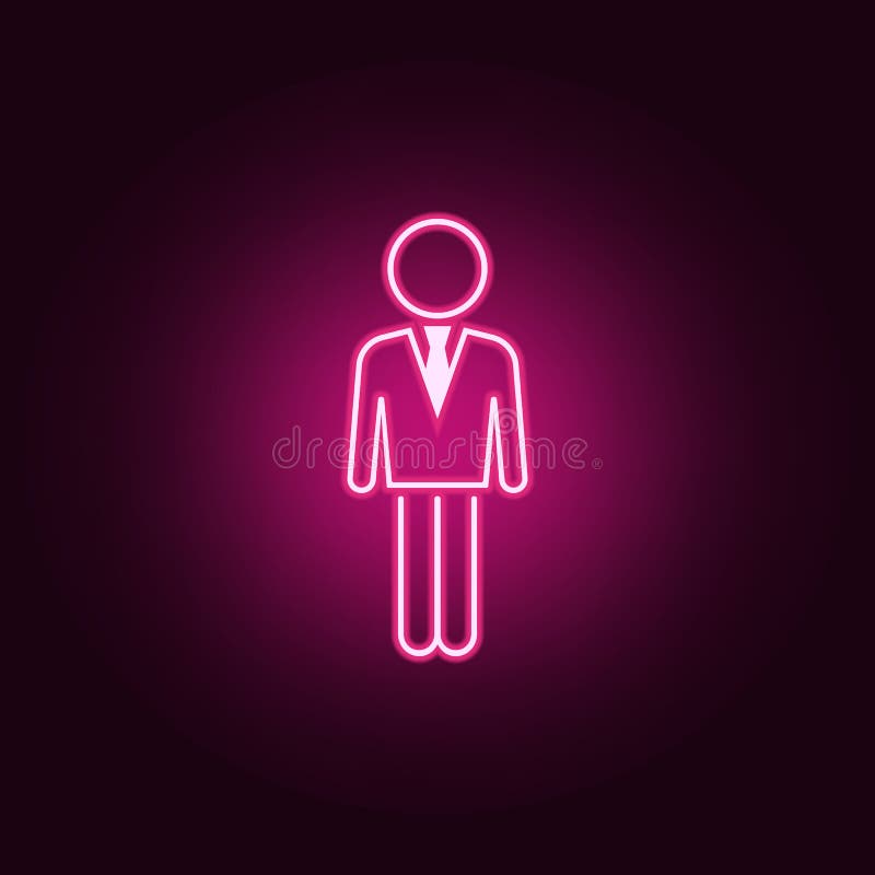 Gesch? ftsmann-Neonikone Elemente des Leutesatzes Einfache Ikone f? r Website, Webdesign, mobiler App, Informationsgraphiken vektor abbildung