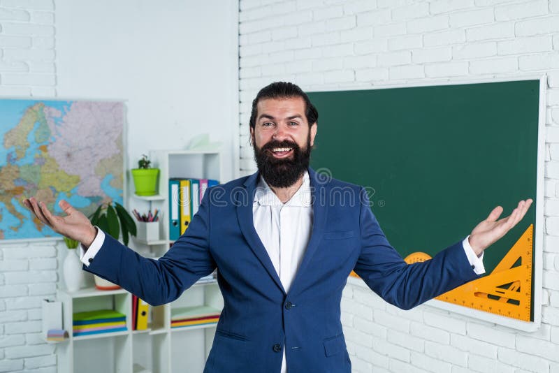 Businessman or diplomat profession in suit at classroom, school. Businessman or diplomat profession in suit at classroom, school.