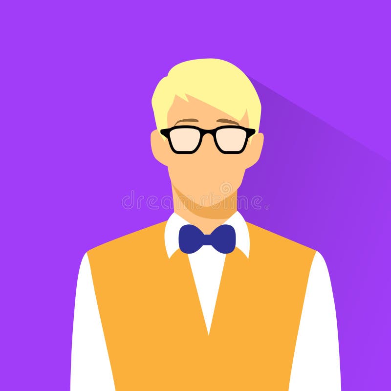 Geschäftsmann-Profile Icon Nerd-Abnutzung Gläser lizenzfreie abbildung