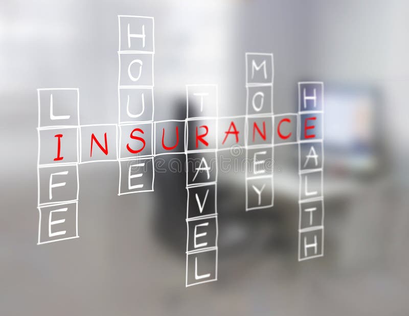 Businessman write life insurance, house insurance, home insurance, travel insurance, health insurance. Businessman write life insurance, house insurance, home insurance, travel insurance, health insurance