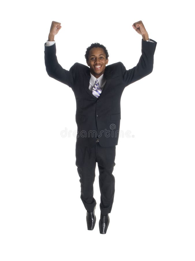 Geschäftsmann - springen Sie für Freude lizenzfreie stockfotografie Geschäftsmann - springen Sie für Freude lizenzfreie stockfotografie