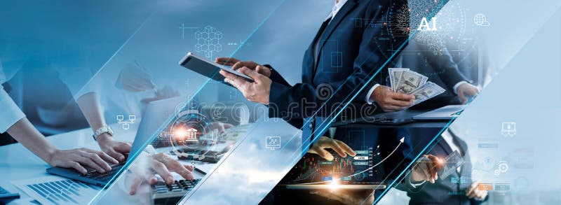 Geschäftswachstum und Wirtschaftswachstum bei der Analyse von Daten aus globalen Unternehmensnetzwerken, Finanzdatentechnologie un stockbilder
