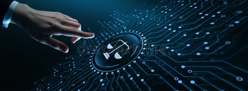 Gesetzesarbeitsrechtsanwalt-Legal Business Internet-Technologie-Konzept stockbilder
