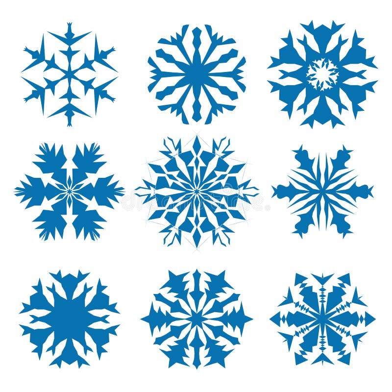 Gesetzte blaue Farbe des Schneeflockenvektorikonen-Hintergrundes Schneeflocken-Kristallelement des Winters wei?es Weihnachts Wett stock abbildung Gesetzte blaue Farbe des Schneeflockenvektorikonen-Hintergrundes Schneeflocken-Kristallelement des Winters wei?es Weihnachts Wett stock abbildung