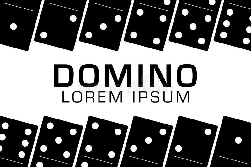 Gesetzte Vektorillustration des Dominoschwarzen auf weißem Hintergrund stock abbildung Gesetzte Vektorillustration des Dominoschwarzen auf weißem Hintergrund stock abbildung