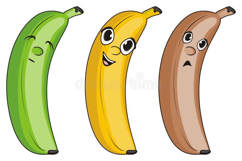 Gesichter von Bananen stock abbildung. Illustration von frucht - 90774029