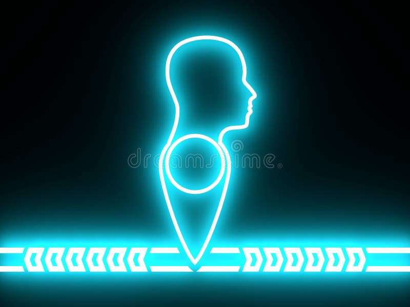 Gesichtsschattenbild im Profil auf Kartenstift stock abbildung Gesichtsschattenbild im Profil auf Kartenstift stock abbildung
