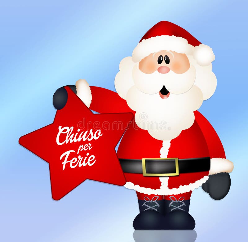 Gesloten Voor Kerstmisvakantie Stock Illustratie