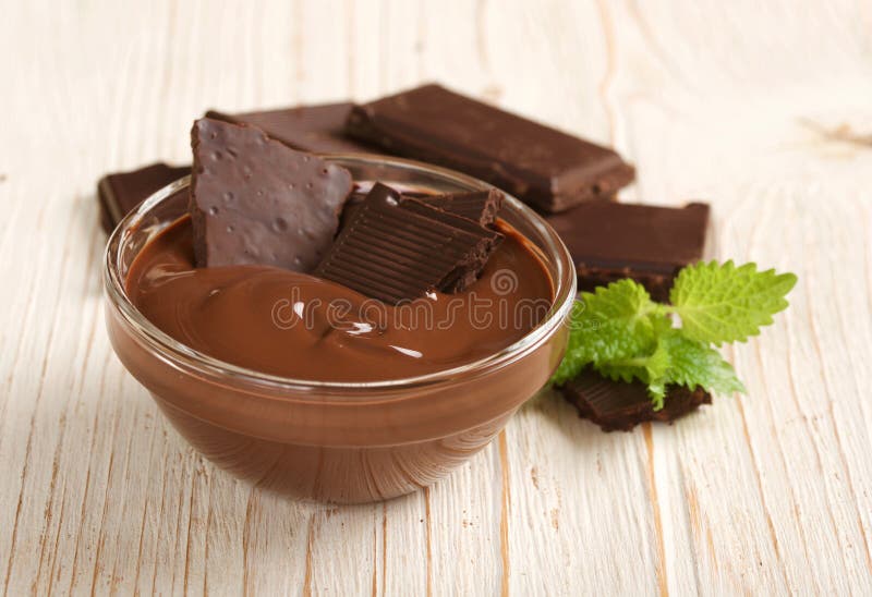 Gesmolten chocolade royalty-vrije stock fotografie Gesmolten chocolade royalty-vrije stock fotografie