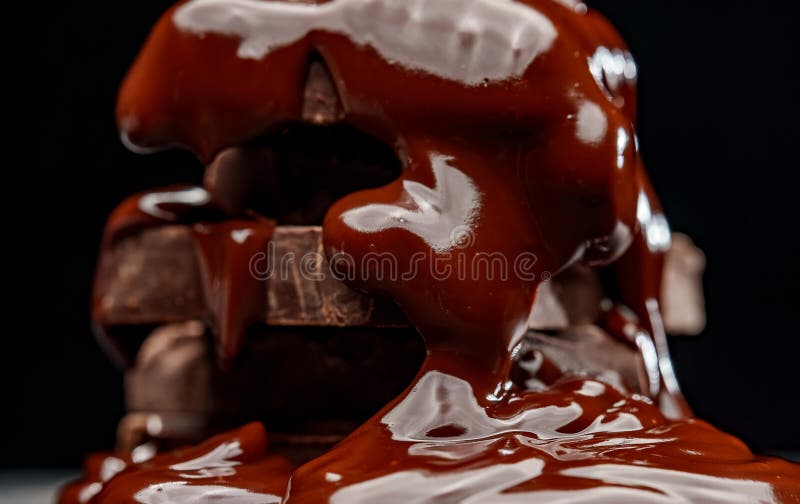Gesmolten chocolade royalty-vrije stock afbeelding