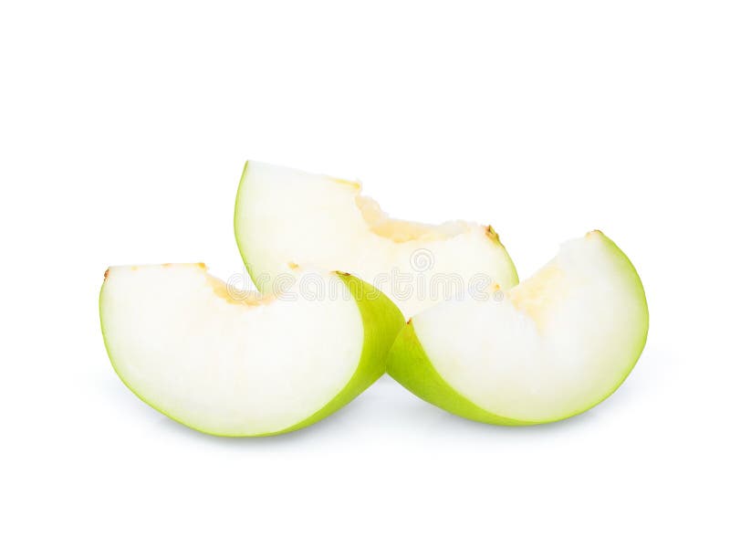 Gesneden die aapappel of jujube op het wit wordt geïsoleerd royalty-vrije stock foto's Gesneden die aapappel of jujube op het wit wordt geïsoleerd royalty-vrije stock foto's