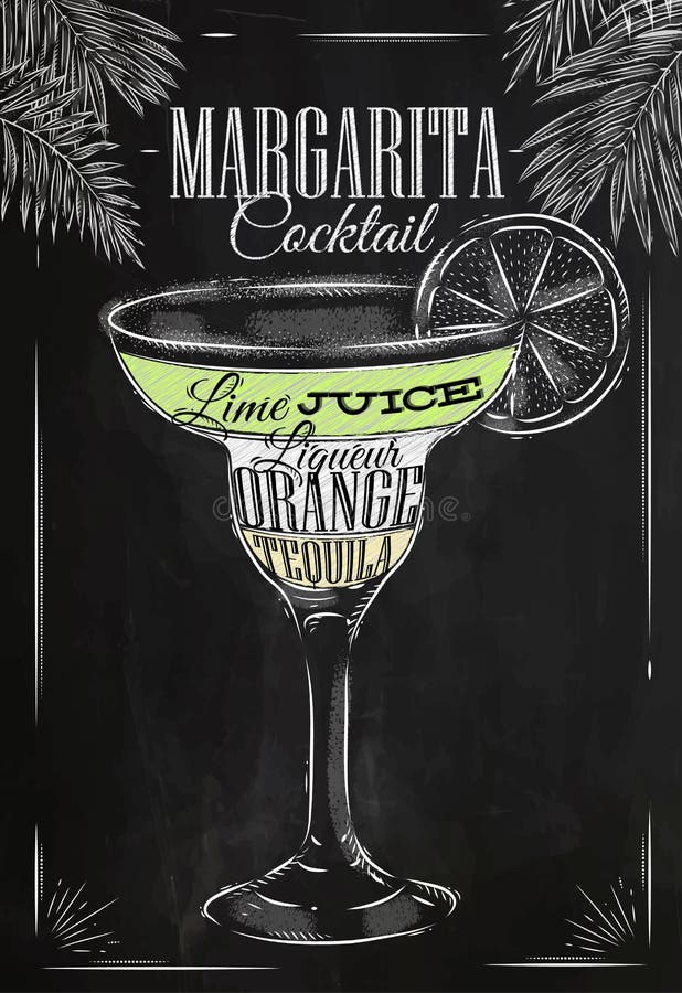 Gesso del cocktail della margarita illustrazione vettoriale