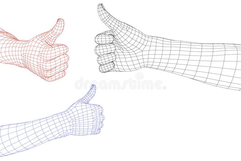 Geste de main Pouce vers le haut de symbole Comme le signe Illus de wireframe de vecteur illustration de vecteur Geste de main Pouce vers le haut de symbole Comme le signe Illus de wireframe de vecteur illustration de vecteur