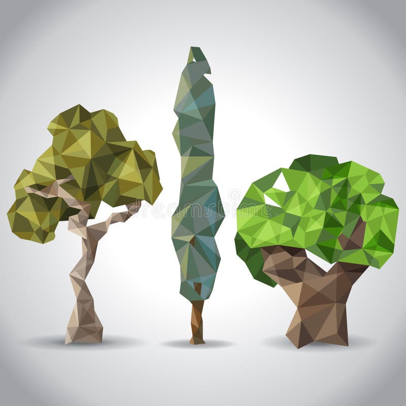 Gestileerde bomen stock illustratie Gestileerde bomen stock illustratie