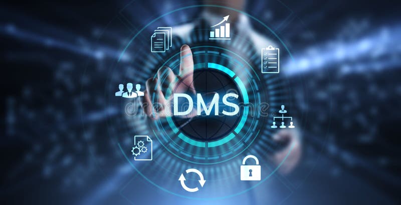 Gestione dei diritti digitali del sistema del DMS della gestione di documenti fotografia stock