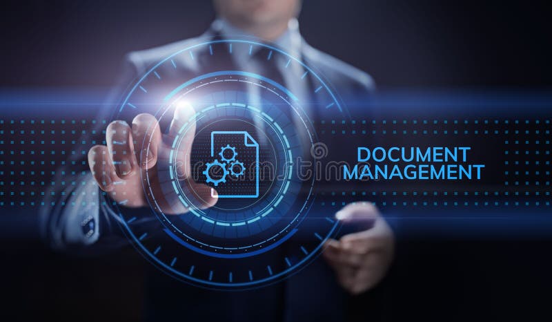 Gestione dei documenti Sistema DMS Gestione dei diritti digitali fotografie stock