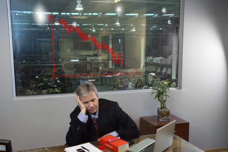 Gestionnaire déprimé photographie stock Gestionnaire déprimé photographie stock