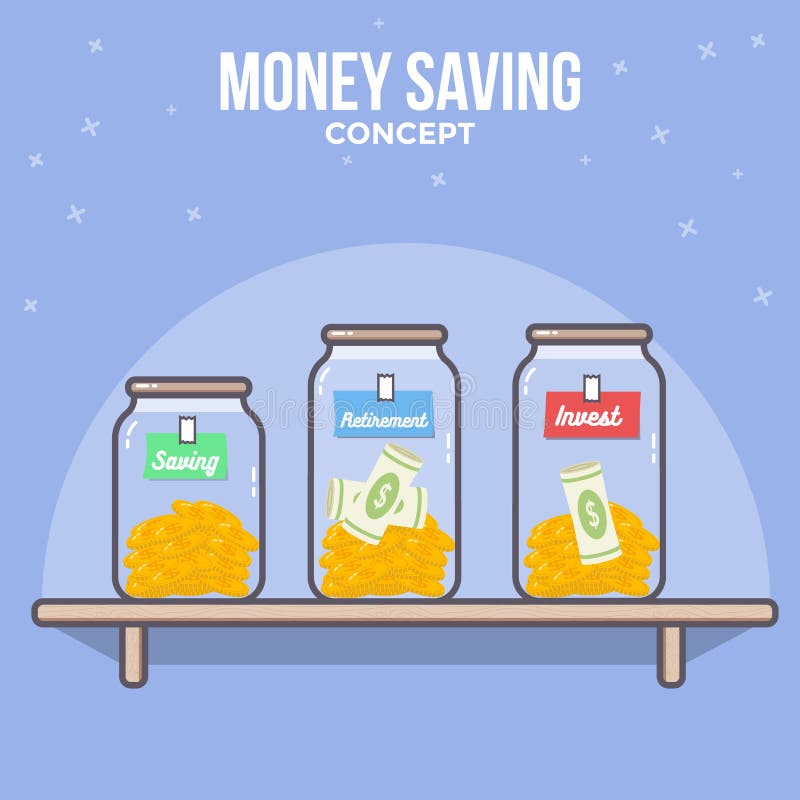 Gestión financiera personal Ahorro del dinero, gestión de dinero Plan del dinero stock de ilustración Gestión financiera personal Ahorro del dinero, gestión de dinero Plan del dinero stock de ilustración