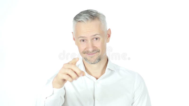 Gesto de la invitación por el hombre, invitando, retrato, jóvenes metrajes