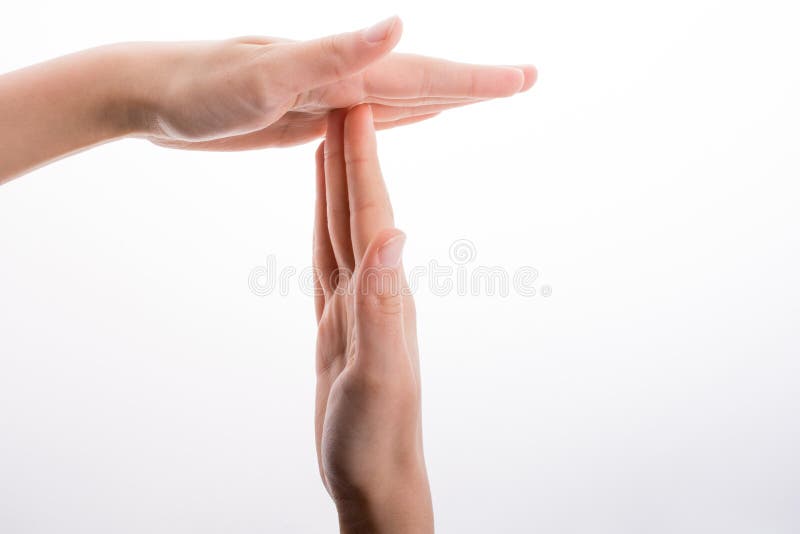 Gesto de pausa imagens de stock royalty free