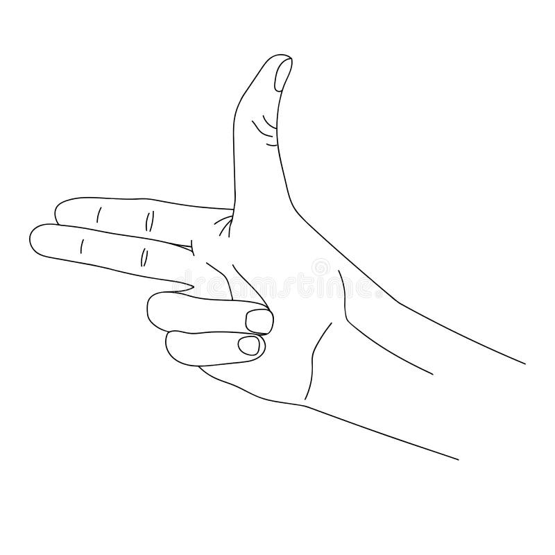 Gesto Na Forma De Quatro Dedos, Indicador, Meio, Anônimo, Dedo Pequeno,  Elevado Para Cima a Mão Mostra O Número Ilustração do Vetor - Ilustração de  escolha, pulso: 164679214
